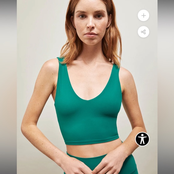 Carbon38 Other - Carbon38 V-Neck Longline Bra in Melt Fabric, 2 colors available